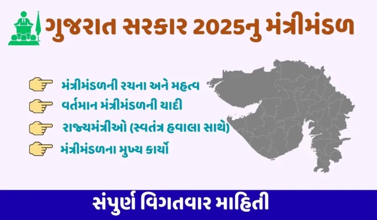 ગુજરાત સરકાર 2025નુ મંત્રીમંડળ